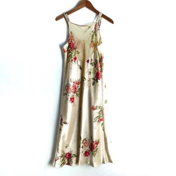 Oscar de la Renta Cream Floral Chemise - Picture 3 of 9